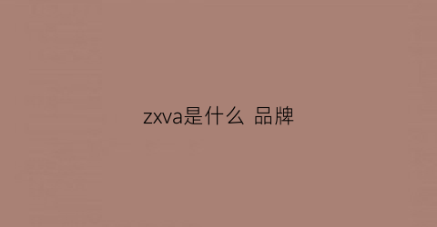zxva是什么 品牌